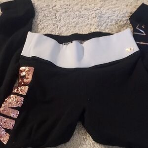 Pink Victorias Secret Yoga Pants Sequin